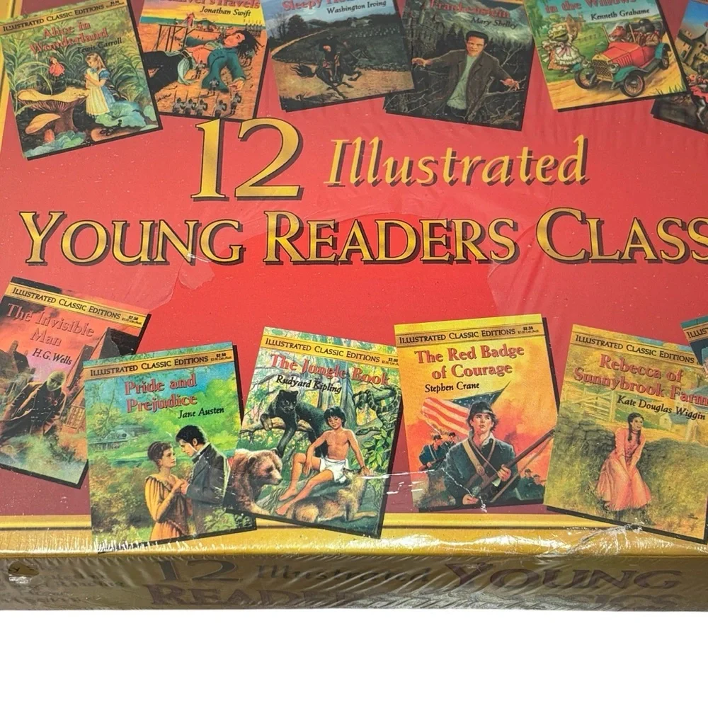 Vintage Set of 12‎ Illustrated Young Readers Classics Books NEW
